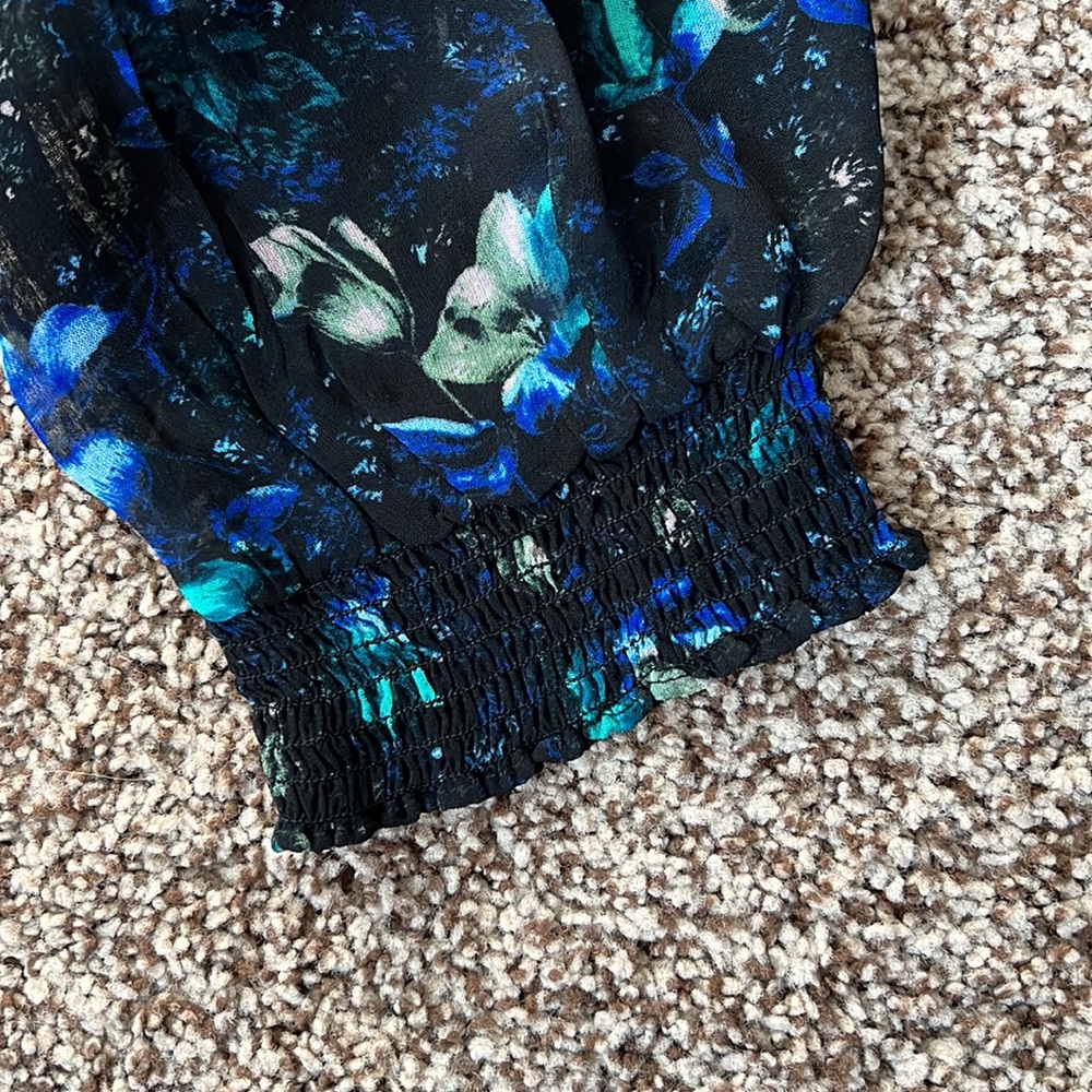 Anthropologie ruched floral mini dress - Picture 7 of 10